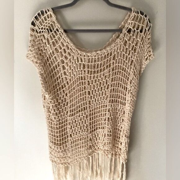 boho crochet top cover up Medium - Picture 2 of 4